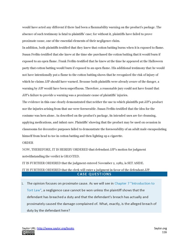 Business Law and the Legal Environment - Page 116